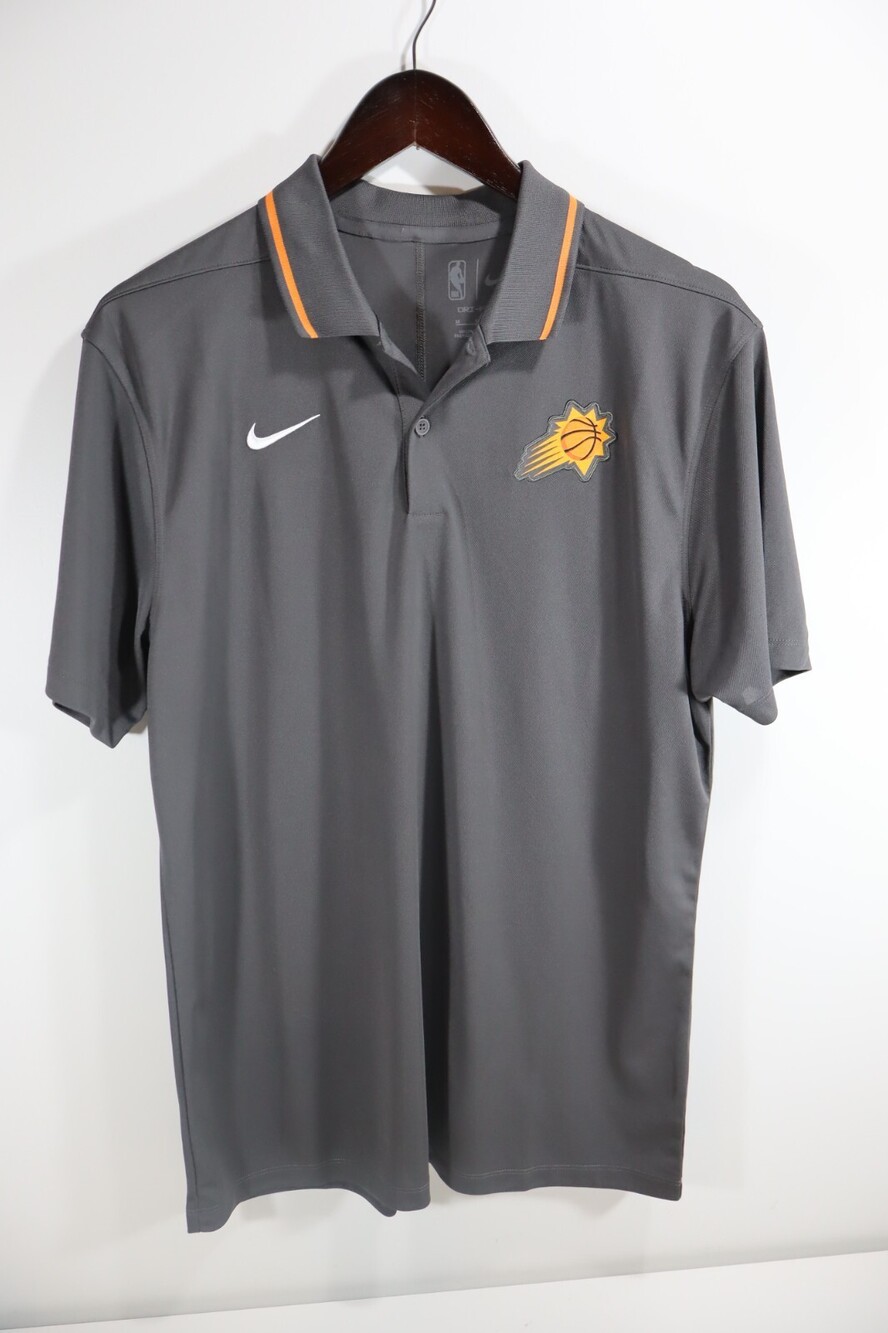 Nike Phoenix Suns Men's NBA Logo Dri-Fit Polo Grey Medium New with Tags